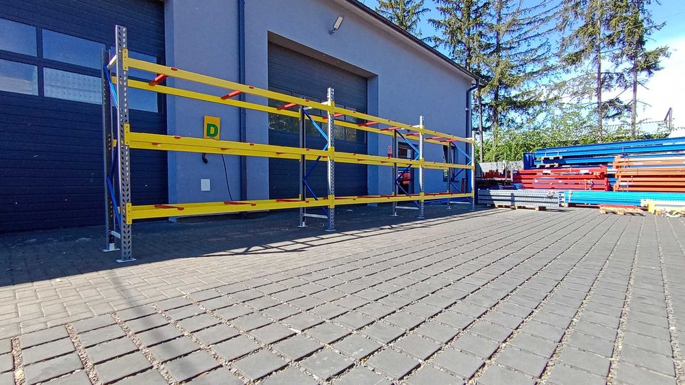 Mocny regał magazynowy półkowy Mago MGL przemysłowy H220cm trawers 270