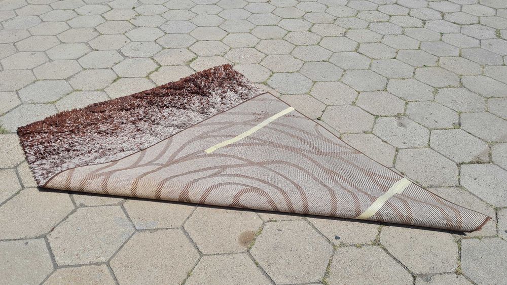 Dywan Tria browni 1.6 x 2.3 m długi włos. 2 x 2.9 shaggi i 1.6 x 1.2 m