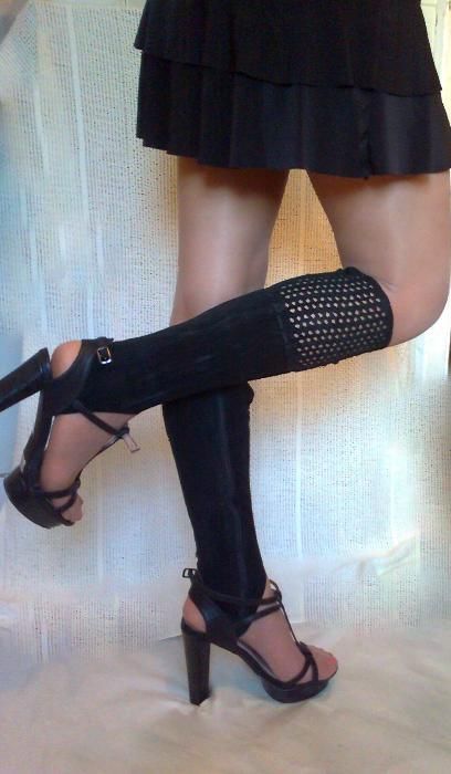 -Роскошные замшевые гетры на замке Calzedonia Италия оригинал, тренд с