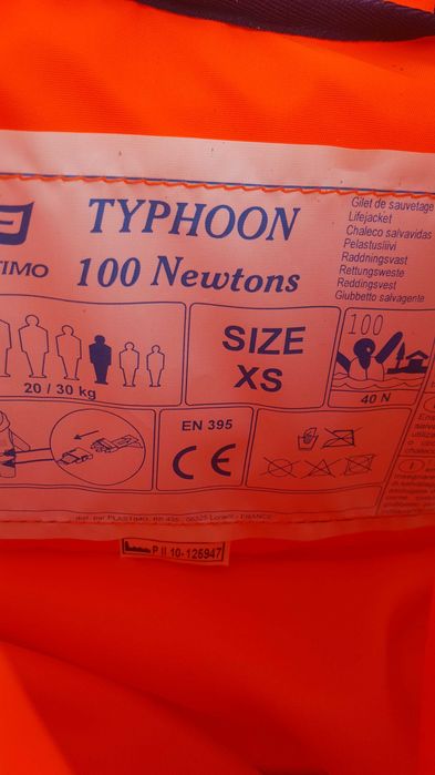 Colete Salvação Plastimo XS 100 newtons
