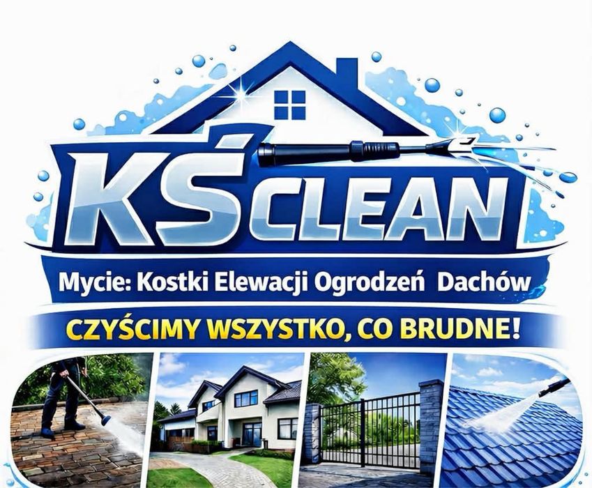 KŚClean ! Profesjonalne czyszczenie powierzchni zewnetrznych! Mycie: Kostki, Dachów, Elewacji, Ogrodzeń i nie tylko !