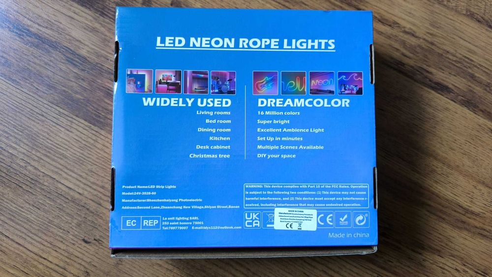 Tuya WiFi taśma Neon LED RGBIC 3m Acosh zasilacz Alexa Google