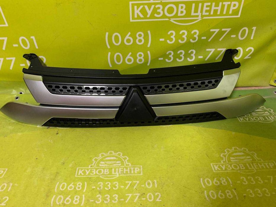 Передній бампер Mitsubishi Outlander 3, передний бампер Аутлендер 3 2016-2022 в зборі, решітка Outlander 3, решетка Аутлендер 3, туманки Outlander 3