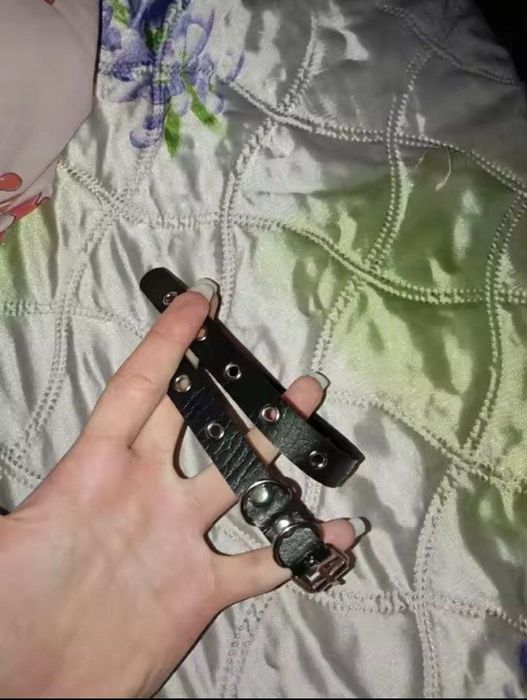 Чёрный кожаный чокер, панк