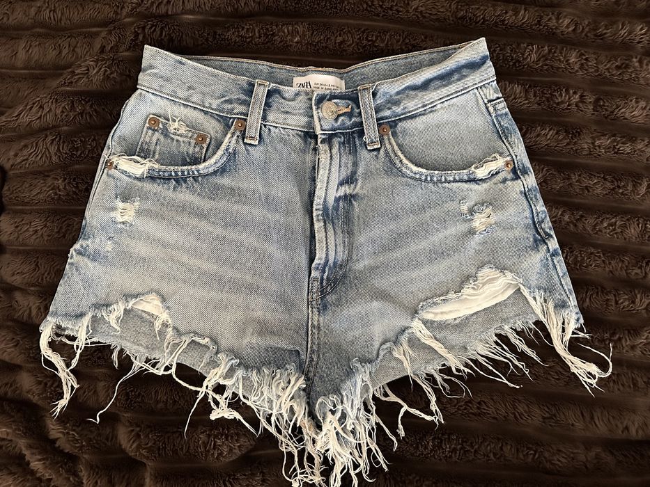 Шорты Zara голубой джинс