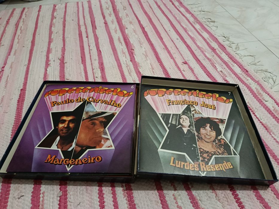 Conjunto 8 Discos Vinil LP Superestrelas Música Portuguesa