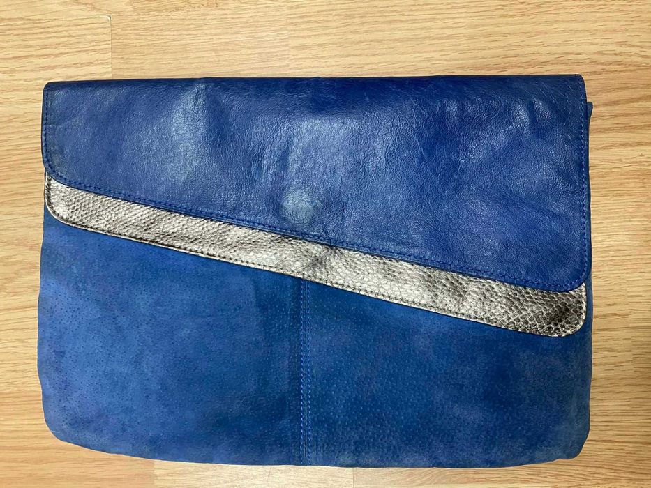 Сумка клатч косметичкаTopshop натур. кожа замш