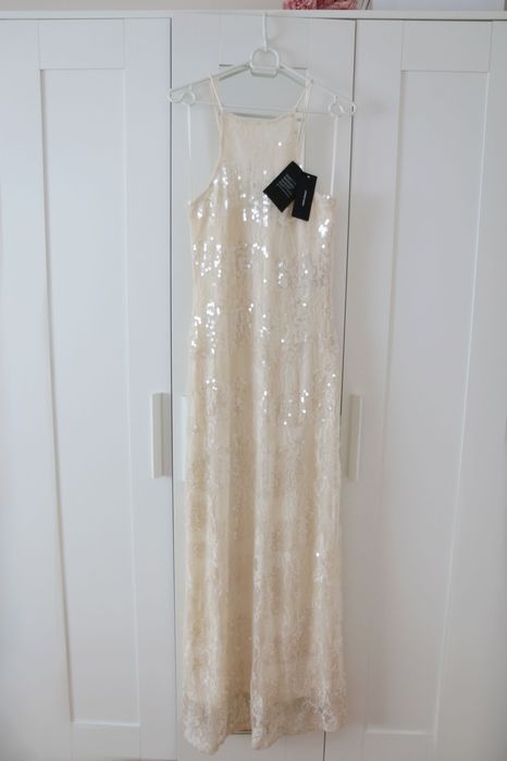 Długa sukienka VERO MODA Bridal S 36 koronkowa cekinowa lou maxi ślub