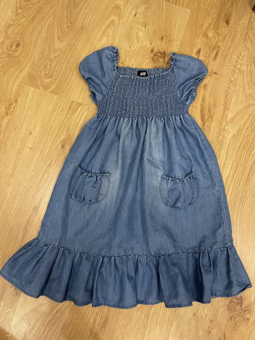 Sukienka jeans 128 dziewczęca dla dziewczynki