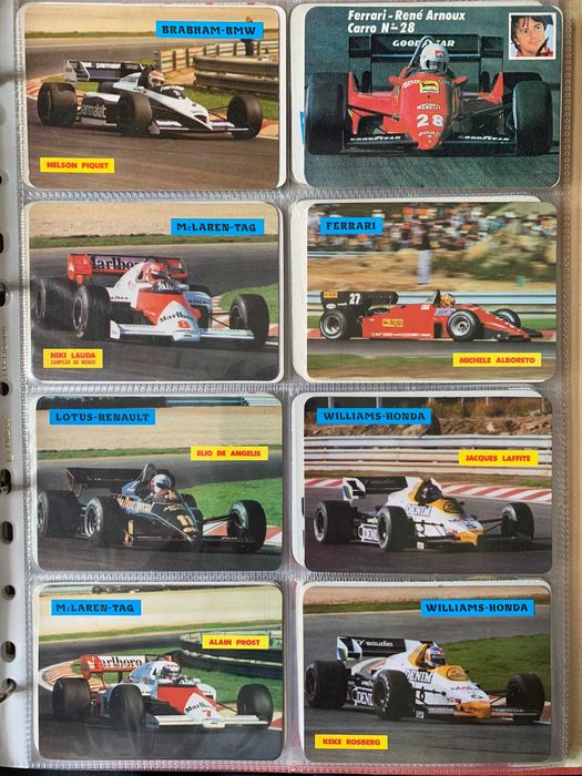 Calendários Antigos - Fórmula 1 (preço unitário)