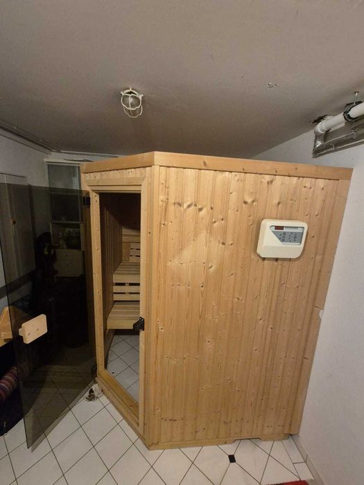 Sauna narożna Finnleo fińska sucha drewniana GRUBE ŚCIANY + piec 6kW