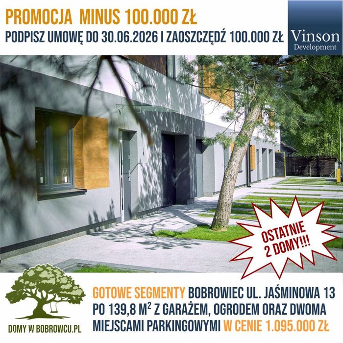 BEZPOŚREDNIO od dewelopera - 2 domy PREMIUM - PROMOCJA minus 200 tys!