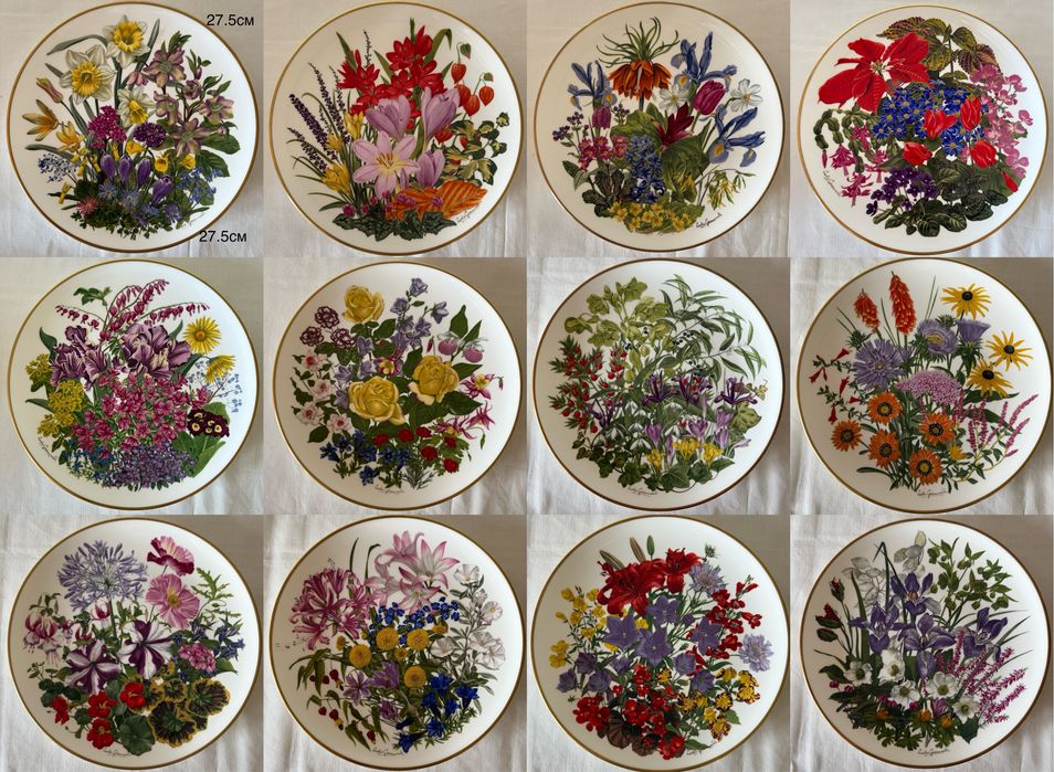 Вінтажна колекція 12 шт панно Wedgwood кістяний фарфор