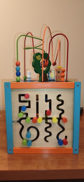Cubo de Atividades Educativo em Madeira (5 em 1) - Imagination