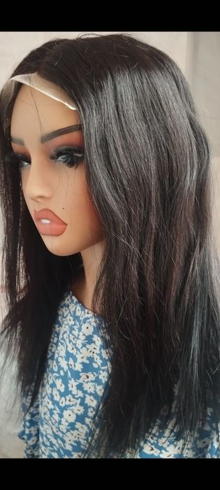 Парик 100%натуральный волос без челки 45см