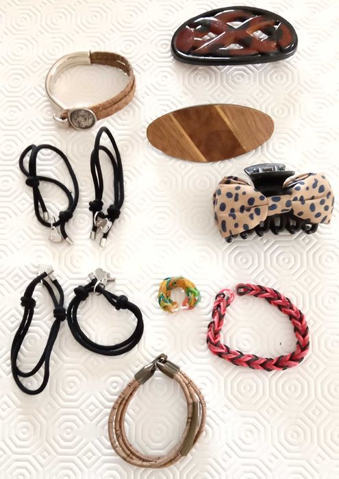 Molas de cabelo e pulseiras, lote por 5€