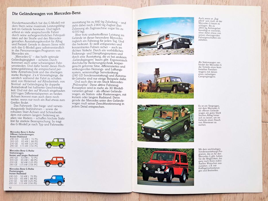 Mercedes Program 1985 / W201 W123 W124 W126 C126 R107 W460 / prospekt