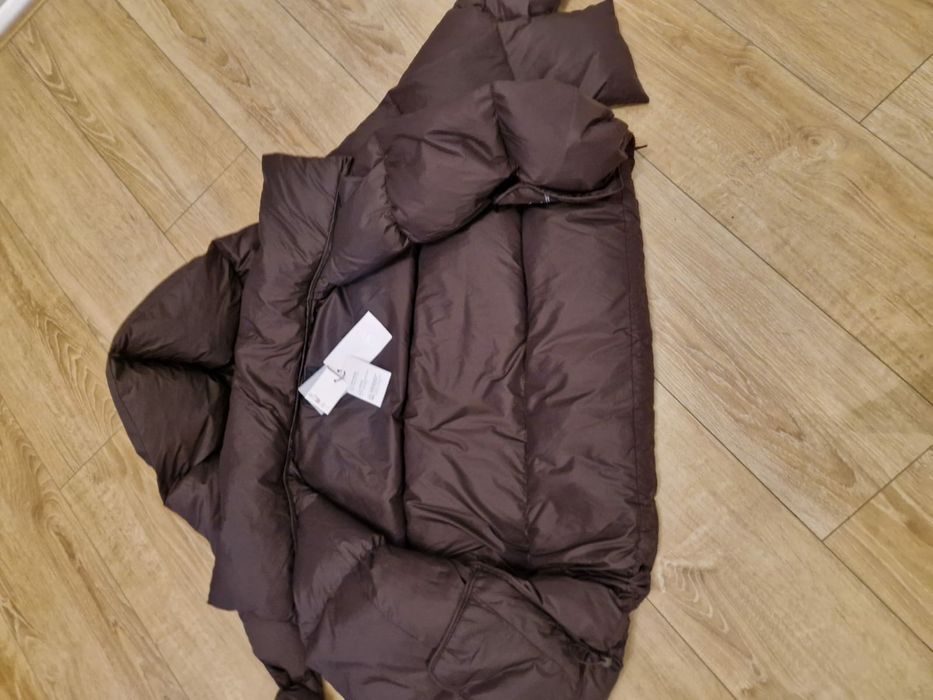 brązowa kurtka puchowa S zara