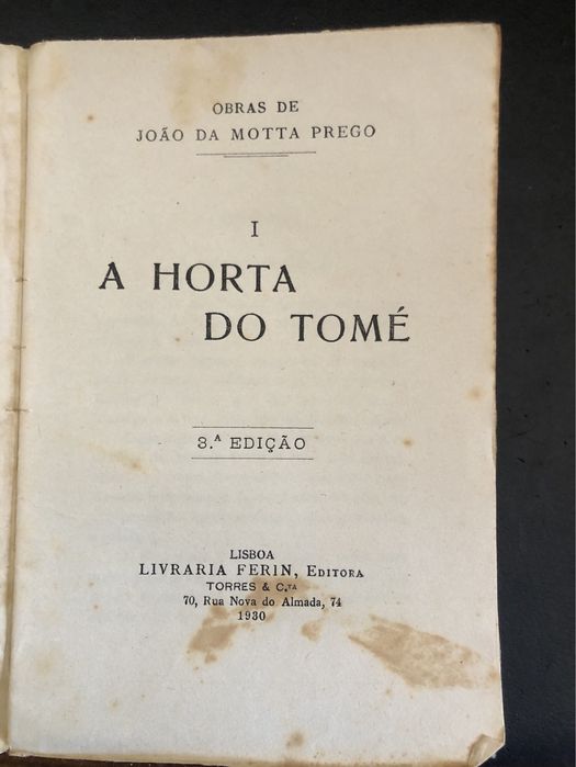 Livros de Joao da Motta Prego anos 30
