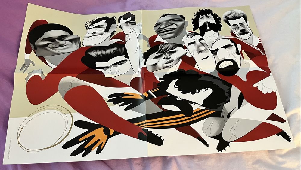 Poster comemorativo do tetra com as lendas do Benfica