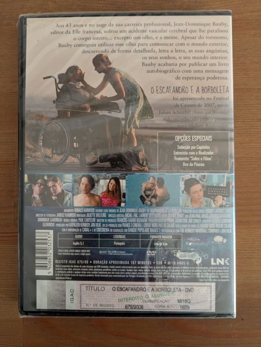 DVD NOVO e SELADO - " O Escafandro e a Borboleta " 2007
