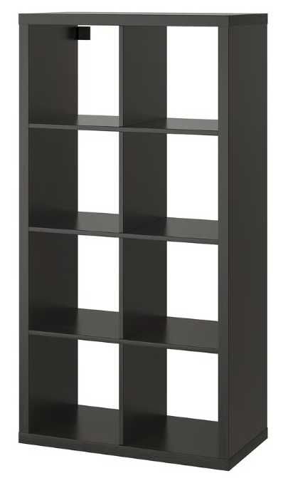Estante IKEA KALLAX Preta-Castanha 77x147 cm