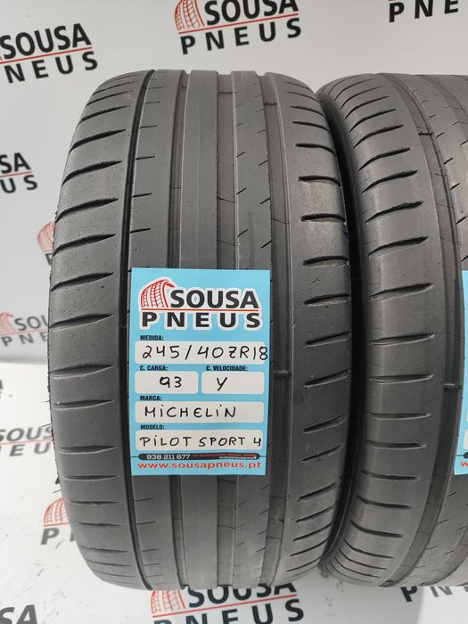 2 pneus semi novos 245-40ZR18 Michelin - Oferta dos Portes 150 Euros