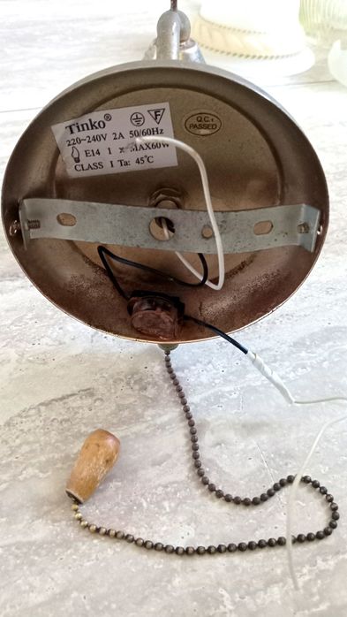 Люстра метал дерево стекло Польша