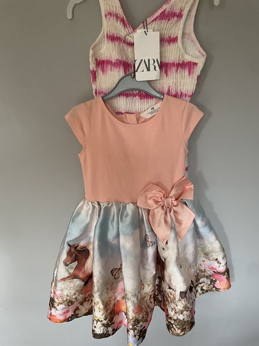 Nowy kombinezon Zara 6 lat + sukienka H&M 110/116 cm stan idealny