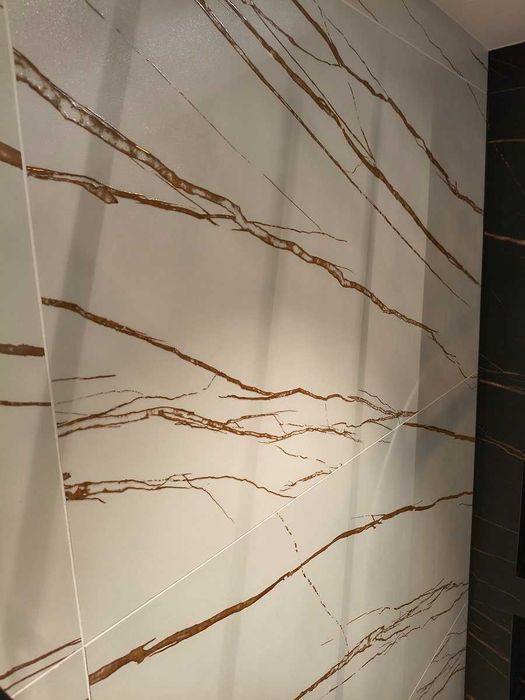Gres Marquina white 60x120 lappato biały gres złote żyły miedź super
