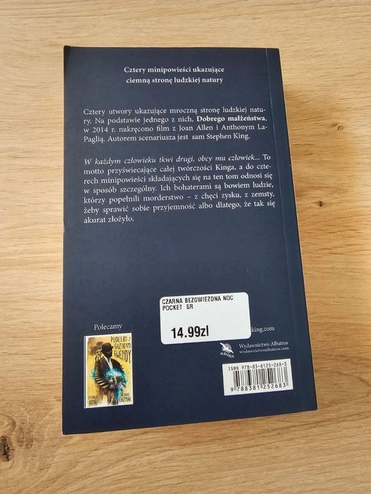Książka "Czarna bezgwiezdna noc" Stephen King