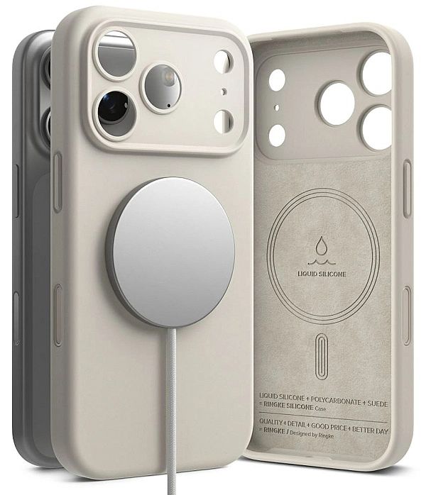 Ringke Silicone Magnetic Magsafe Iphone 18 Pro Stone