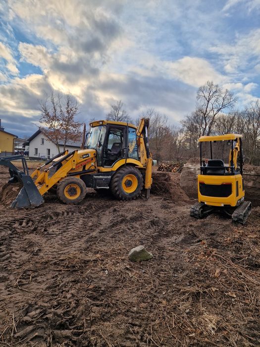 Wynajem Uslugi koparkami minikoparka bobcat prace budowlane