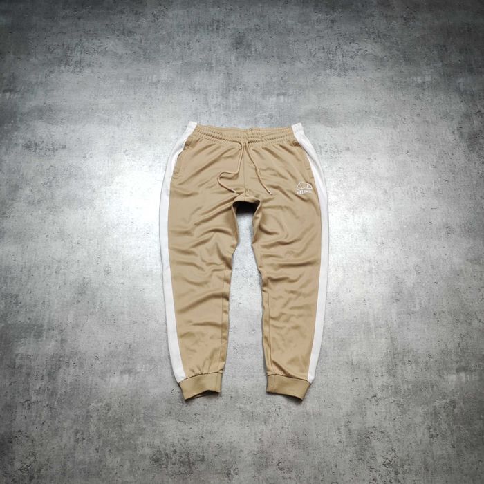 MĘSKIE Spodnie Dresy Sportowe Active Joggery Beżowe Logo Ellesse Italy