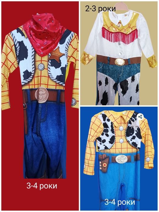 Костюм шеріфа ковбоя Вудді 3-4, Джессі 2-3