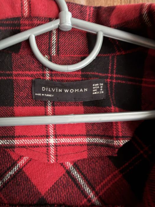 Косуха нова,рубашка трендова тепла в клітинку