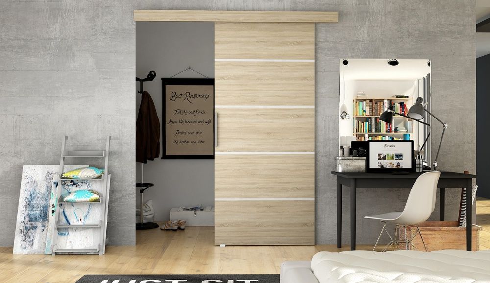 DRZWI przesuwne Margit III 80cm naścienne ZABUDOWA