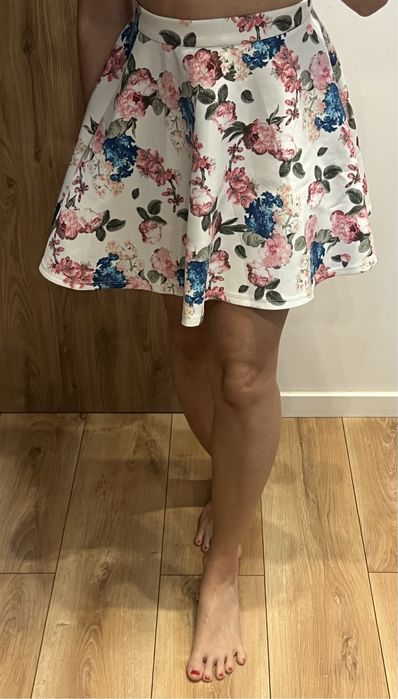 Spódnica boho kwiaty XS