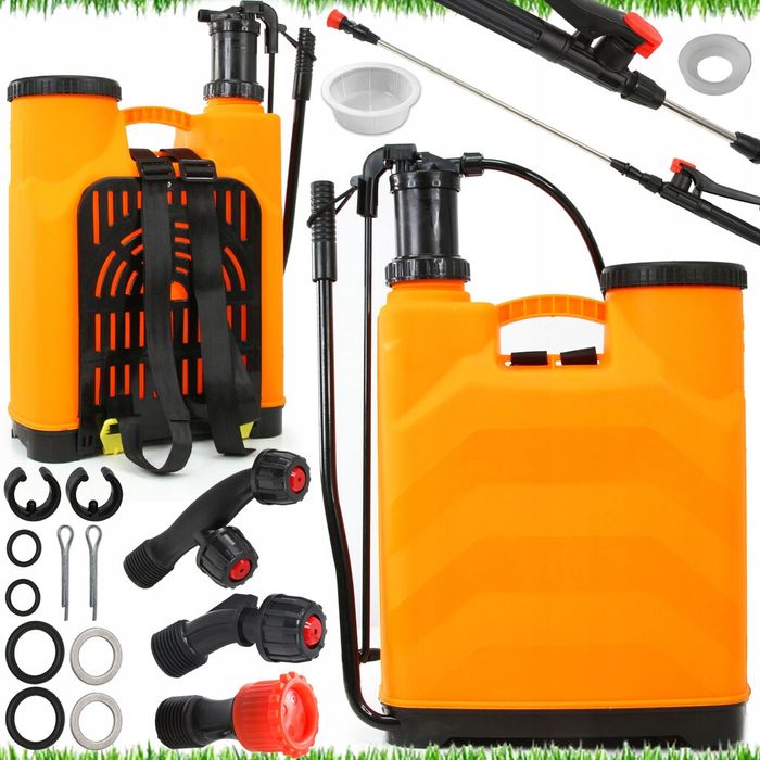 Opryskiwacz Ciśnieniowy Plecakowy Ręczny 16L Duży Regulowany Zestaw
