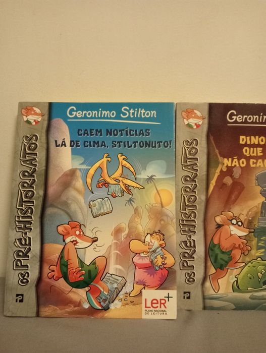 livros 2,3,4,5,7 e 10 da coleção Geronimo Stilton