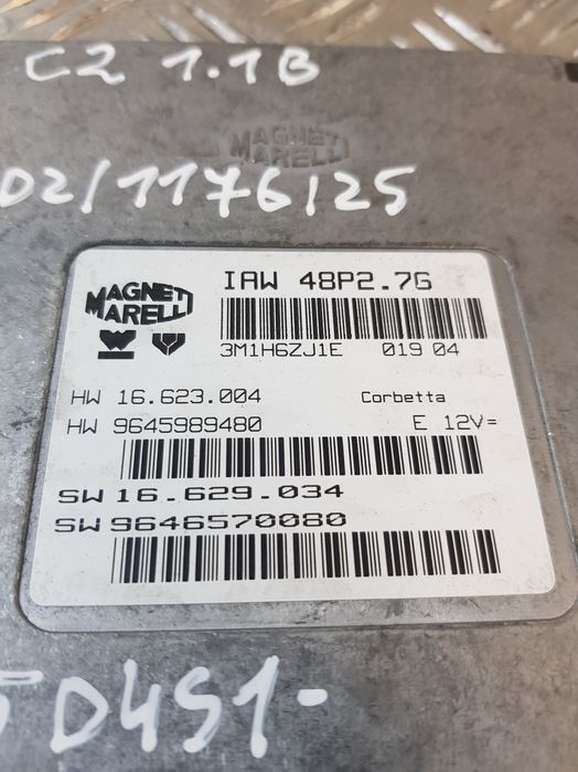 Sterownik Silnika 9646570080 Iaw48P2.7G Citroen C2 1.1 04R- Europa