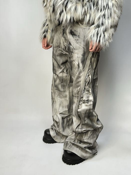 Rick Owens BANANA boot cut faded opium archive джинси сині джинсы клеш