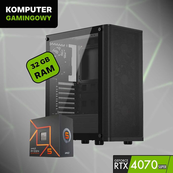 Komputer Gamingowy | RTX 4070 Super | 32GB DDR5 6000MHz | Ryzen 5 7600