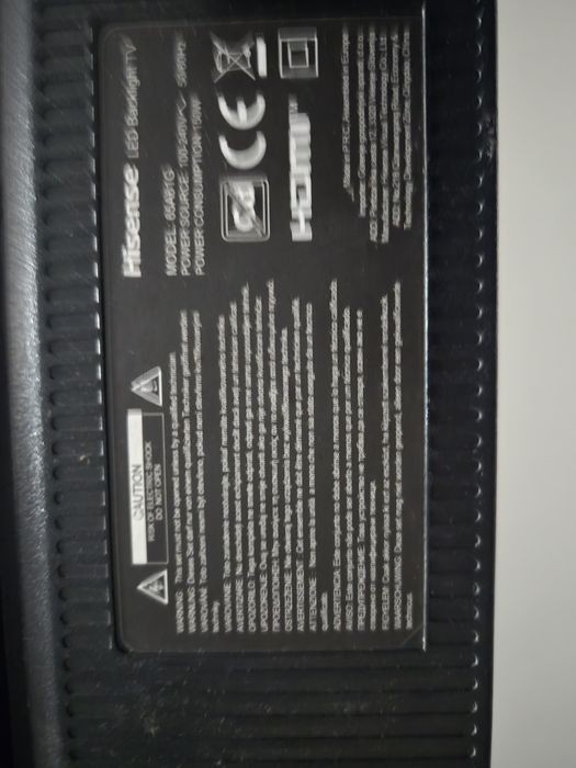Tv hisense 65 polegadas para reparacao urgente desocupar