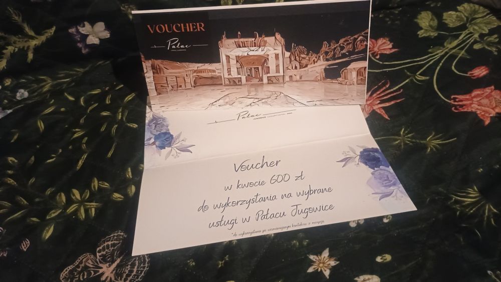 Voucher  do Pałacu Jugowice  w kwocie 600 zł na dowolną usługę