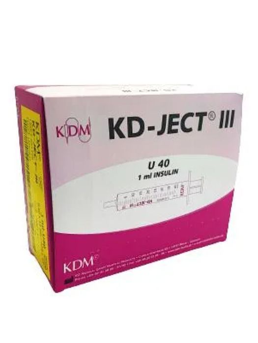 Strzykawki insulinowe KD - JECT ||| U 40 G27 1 ml. 29 szt.