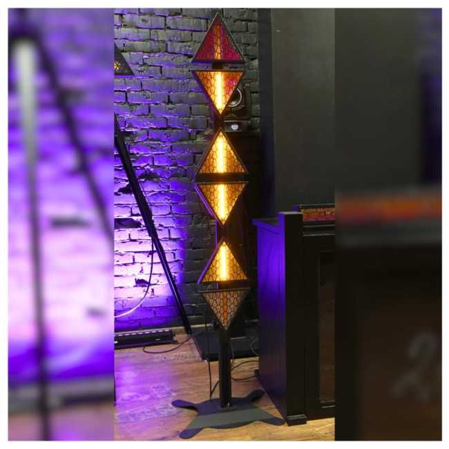 EVOLIGHTS LUMEN ONE 6x60W WW 96x0,5W RGB LED reflektor sceniczny retro