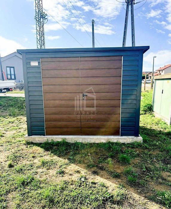 Schowek Domek Ogrodowy 2,5X2M Brama Dwuskrzydłowa Dach Spad Id778