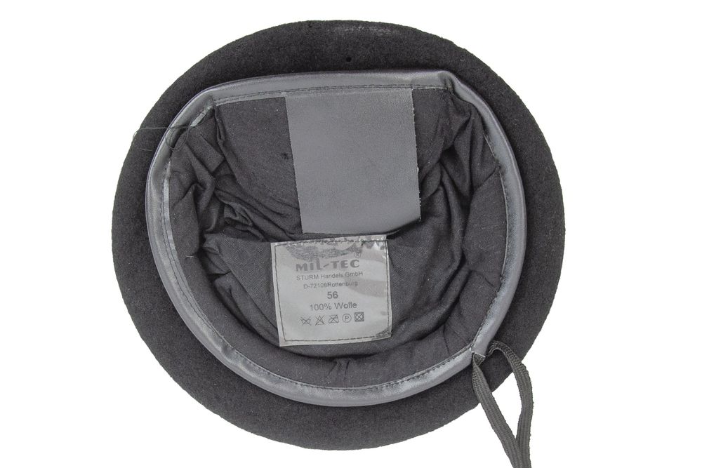 beret wełniany wojskowy czarny mil-tec 56