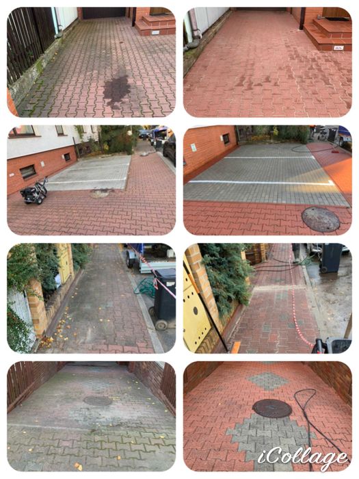 Czyszczenie kostki brukowej, elewacji, płotów, ogrodzeń, tarasów itp